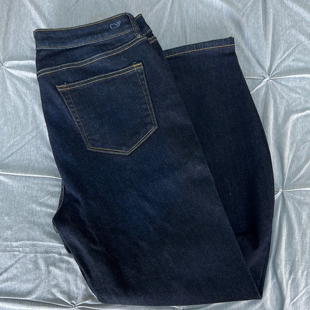 NWT Vineyard Vines High Rise Jeans Garment-Dyed Deep Bay